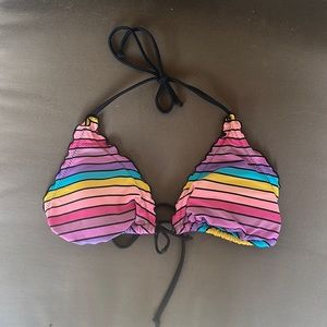 Rainbow Triangle halter bikini top